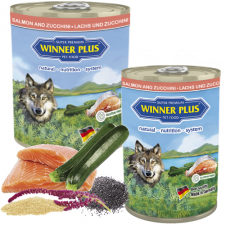 WINNER PLUS SPM SALMON & ZUCCHINI 400 g.(Bedst før 03/24)